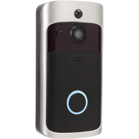 Sonnette vidéo, sonnette vidéo intelligente WiFi avec caméra 720p, vision nocturne et interphone vidéo à distance