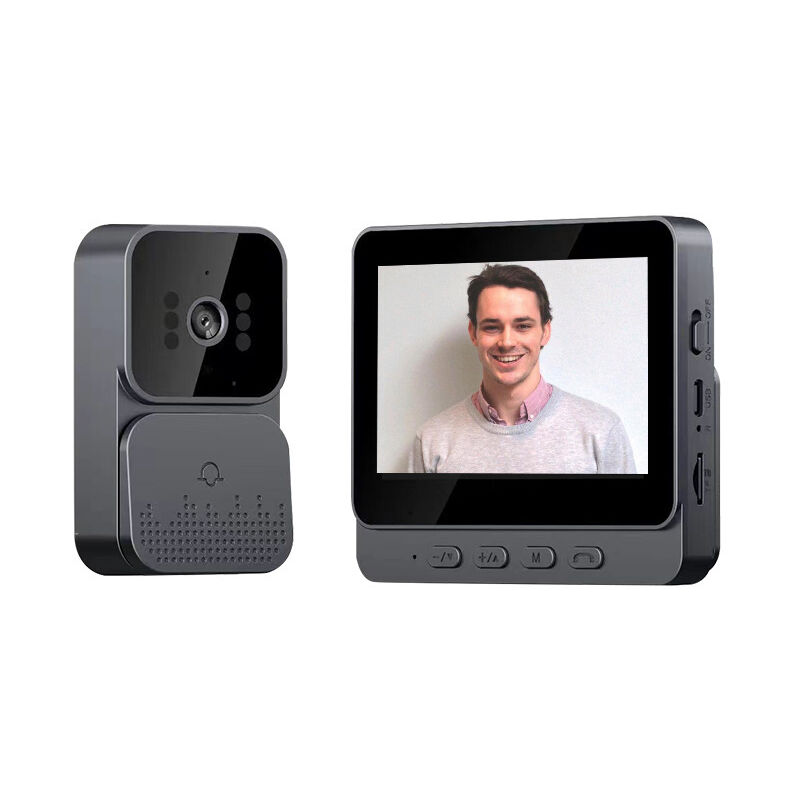 Ugreat - Sonnette video Visiophone 4.3 pouces ecran ips Systeme d'interphone video Appel vocal bidirectionnel Vision nocturne