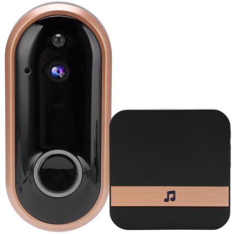 Sonnette Vidéo WiFi 1080P avec Interphone Bidirectionnel, Vision Nocturne et Champ de Vision Large 166°, Alimentation Large 90‑260V pour Sécurité Maison