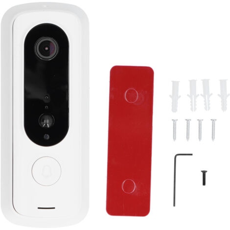 Sonnette Vidéo WiFi Mini H2 720P Économie d'Énergie pour Maison Bureau Interphone sans Fil Blanc