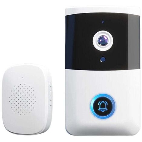 Sonnette vidéo WiFi sans fil - Vision nocturne IR - Audio bidirectionnel - Système de sécurité pour la maison.