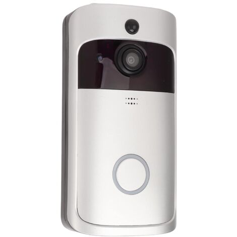 Sonnette vido, camra de Sonnette vido sans Fil avec dtection de Mouvement Objectif Grand Angle de 66 et visualisation en Direct Distance Sonnette d'interphone vido Wi-FI