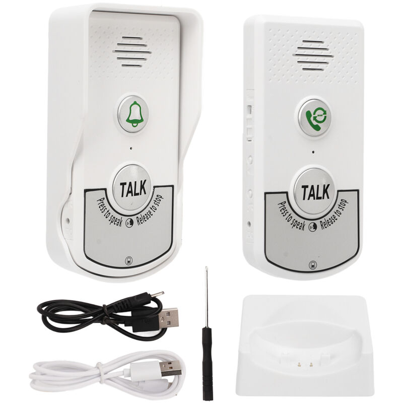 Jeffergarden - Porte de Portes sans Fil, Sonnette d'interphon de Voix sans Fil 1000m sans Fil IP54 Dorbe électronique imperméable avec Un Temps de