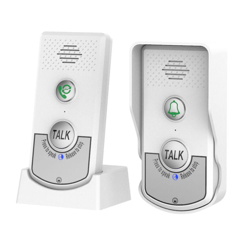 Gotrays - Sonnettes D'interphone sans Fil, Longue Distance de 1000 m, Sonnettes D'interphone Vocal de sécurité Intérieure et Extérieure pour Les