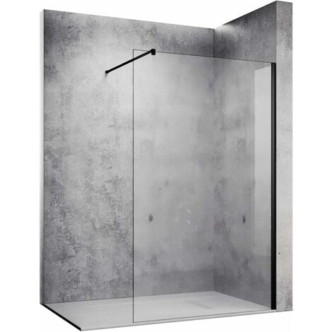 SONNI 10mm Walk In Dusche Duschwand NANO Klares Sicherheitsglas 120x200cm mit 120cm Stabilisierungsstange
