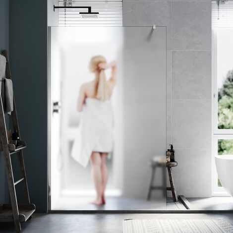 SONNI 120x200cm Walk In Dusche Duschwände Duschabtrennung Duschkabine mit Stabilisator Nano ESG Glas 8mm vollsatiniert