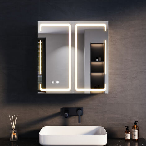Espejo Baño REFLEX rectangular con iluminación LED retroiluminado