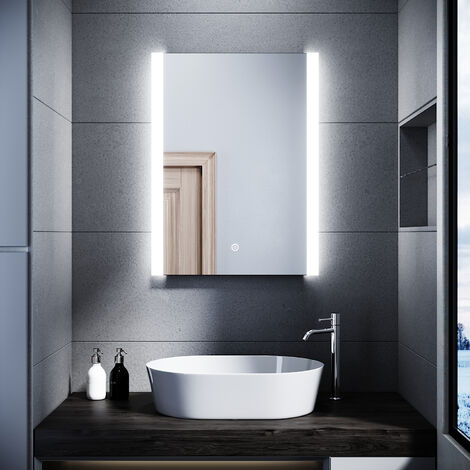 SONNI Badspiegel Badezimmerspiegel LED Beleuchtung Wandspiegel