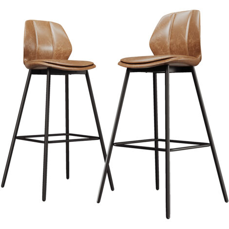 SONNI Barhocker (2er Set) mit lehne Küchenhocker Retro Barstuhl Industrial Verstellbar Bistrohocker Belastbar 130 kg