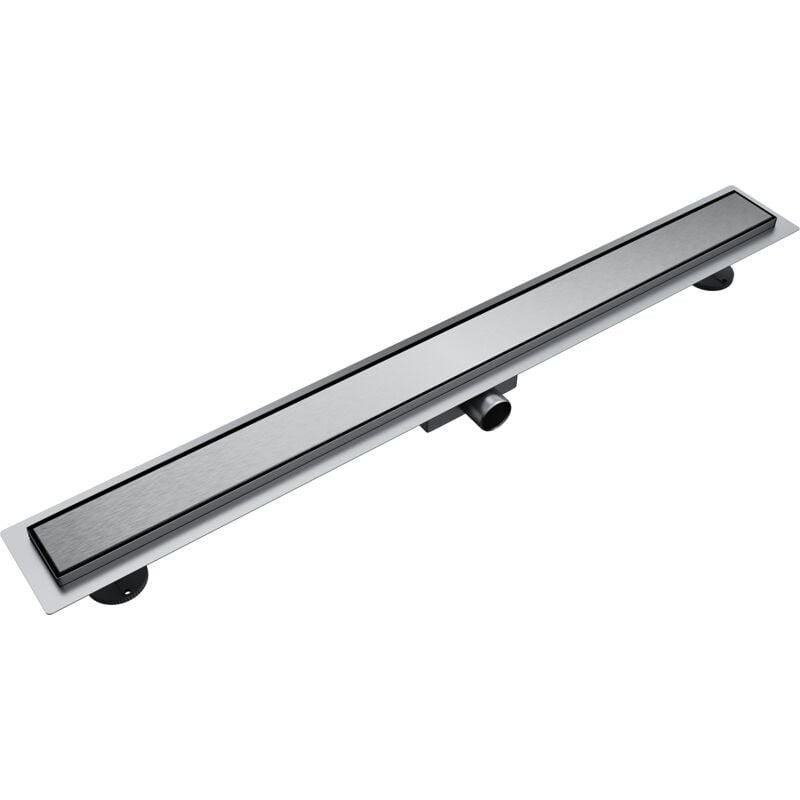 Sunxury - sonni caniveau de douche 70 cm extra plat écoulement au sol acier inoxydable douche avec stop odeur et tamis à cheveux 2 en 1 design double