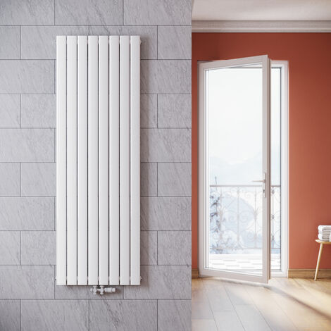 SONNI Design Flach heizkörper wohnzimmer Badheizkörper Vertikal Paneelheizkörper Einlagig Heizkoerper wohnzimmer mit Heizventil 1800 x 616 mm Weiß