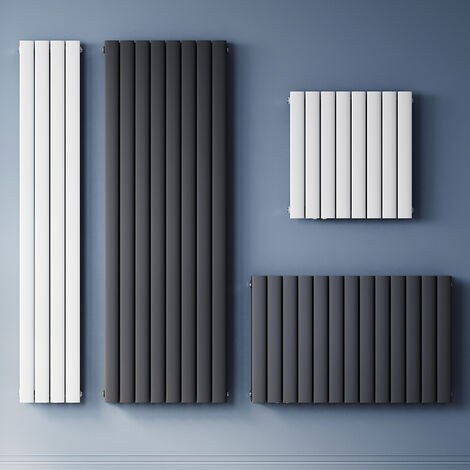 SONNI Design Heizkörper Flachheizkörper Paneelheizkörper Weiß Doppellagig 1600x465mm Vertikal