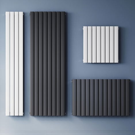 SONNI Design Heizkörper Flachheizkörper Paneelheizkörper Weiß Einlagig 1600x465mm Vertikal