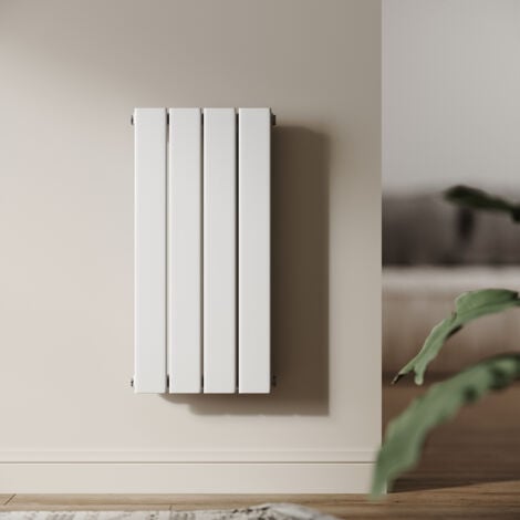 SONNI Design Heizkorper klein Weiß/Anthrazit Flachheizkörper Vertikal Paneelheizkörper 600x311mm 222 Watt