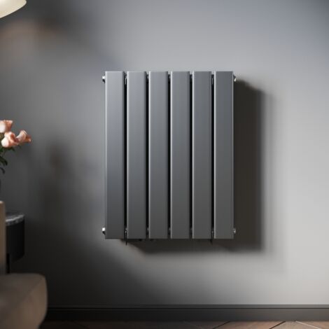 SONNI Design Heizkorper Paneelheizkörper Vertikal Doppellagig Anthrazit Flachheizkörper 600x465mm, 509W