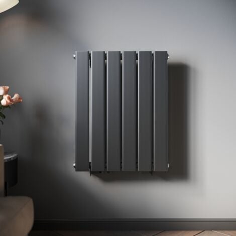 SONNI Design Heizkorper Paneelheizkörper Vertikal Einlagig Anthrazit Flachheizkörper 600x465mm, 355W