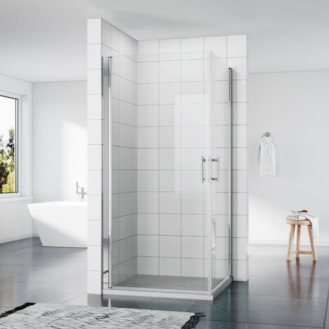 SONNI Duschkabine Eckeinstieg Duschabtrennung Duschwand Pendeltür Dusche Schwenktür 85x85cm