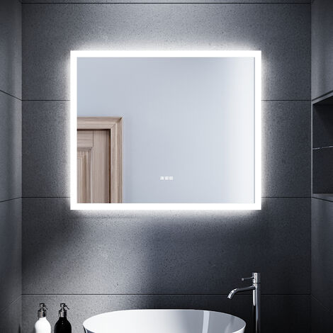 SONNI ELEGANTE LED Bath Speigel con altoparlante Bluetooth 60 x 50 cm Cold White Touch Switch Bagno Light Mirror