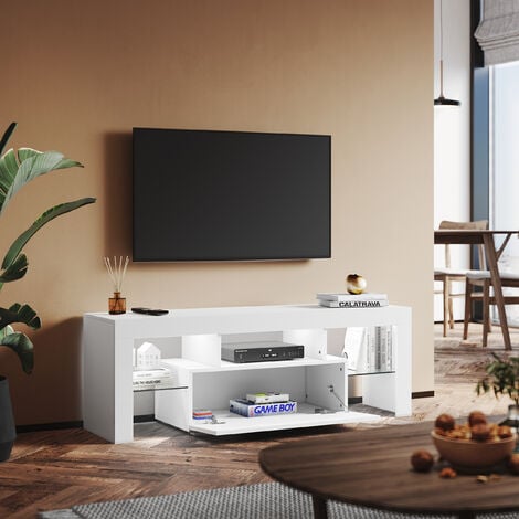 Mueble TV BASIC 181 cm blanco de alto brillo
