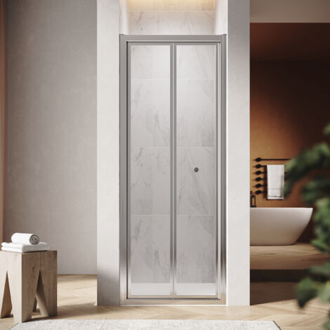 SONNI Porte doccia in Vetro di Sicurezza Temperato da 5 mm Secondo EN12150, Porte doccia con Chiusura Magnetica, 76 cm