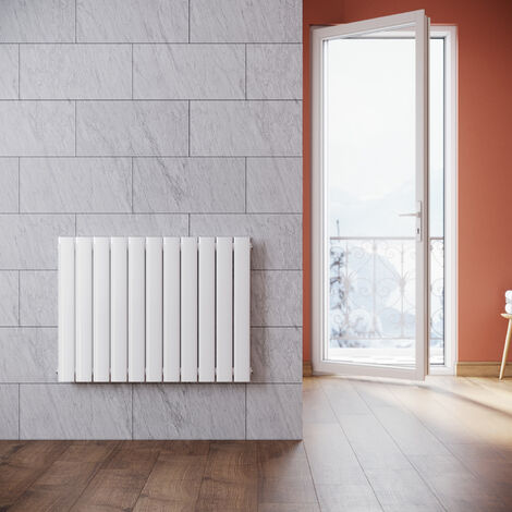 Sonni – Radiateur eau chaude en acier 630x850mm – Double panneau blanc – Puissance 975W – Conception murale verticale – Économie d'énergie