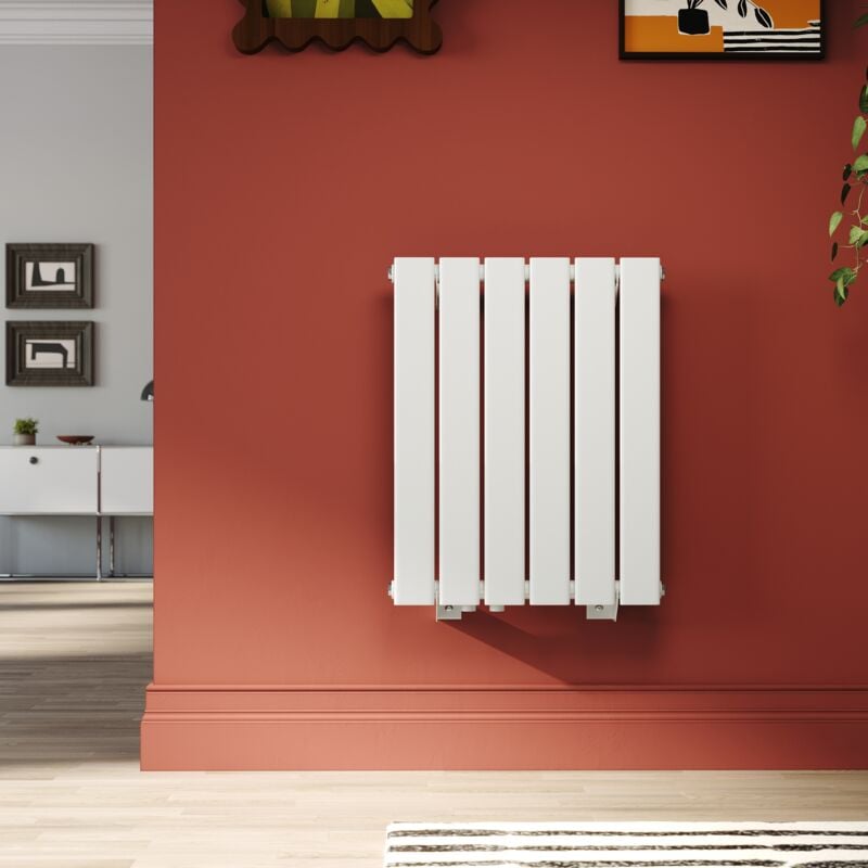 Radiateur eau chaude monocouche Blanc Vertical en acier 600x465 mm Radiateur chauffage central (335W) - Sonni