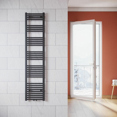 SONNI Radiateur sèche-serviettes Salle de bains Raccord central Radiateur sèche-serviettes Anthracite Droit 40 180cm