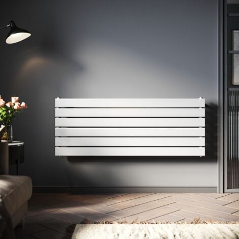 SONNI Radiatore orizzontale monostrato Radiatore ad acqua calda in acciaio dolce SPCC Bianco 465x1200 mm 2505W