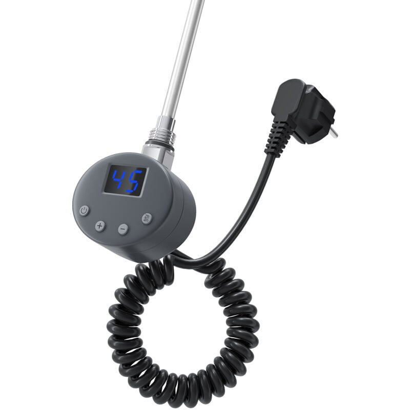 Résistance chauffante pour radiateur sèche-serviettes Chauffage de salle de bain Sèche-serviettes avec thermostat, régulateur de température