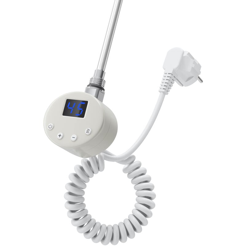 Résistance chauffante pour radiateur sèche-serviettes Chauffage de salle de bain Sèche-serviettes avec thermostat, régulateur de température