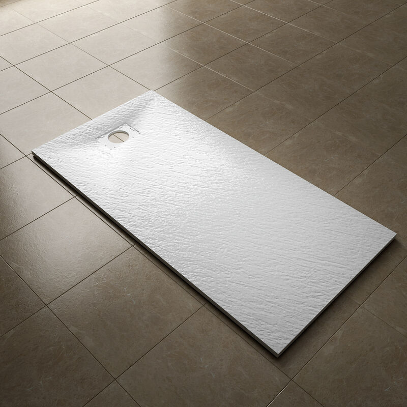 Smc Receveur de douche 30mm Rectangulaire aspect pierre 1600x800x32mm - Sonni