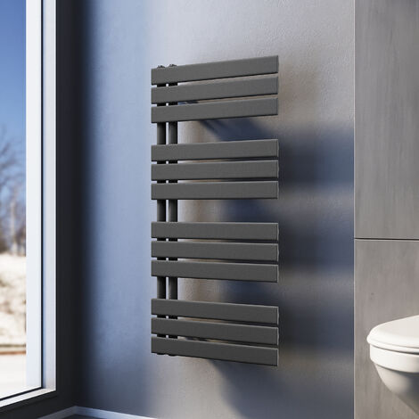 SONNI Termoarredo Scaldasalviette 1038x500m Antracite Radiatore Acqua Calda Design Laterale Verticale Scaldasalviette Connessione laterale