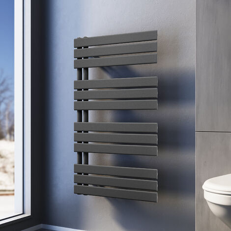 SONNI Termoarredo Scaldasalviette 1038x600m Antracite Radiatore Acqua Calda Design Laterale Verticale Scaldasalviette Connessione laterale