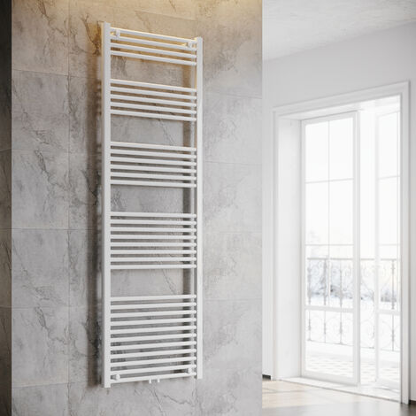 SONNI Termoarredo Scaldasalviette Radiatore ad Acqua Calda Bagno Collegamento Intermedio 1800x600mm Bianco