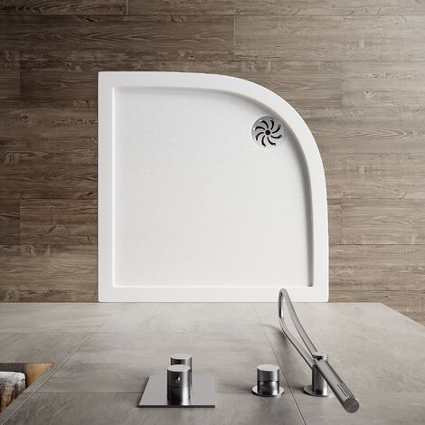 SONNI Viertelkreis Duschwanne Rutschfeste versenkte Duschwanne SMC Quick drain design 800x800 mm