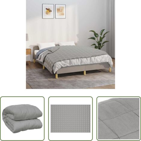 Sonno notturno -  Coperta Ponderata Grigia 140x200 cm 10 kg Tessuto