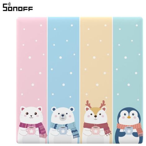 Sonoff Cover Cartoon per TX Ultimate T5-86  4 Pulsanti