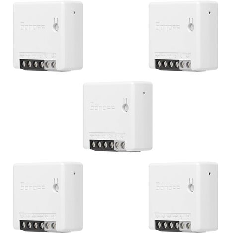 SONOFF MINI R2 SMART SWITCH WIFI APP DOMOTICA INTERRUTTORE ALEXA GOOGLE HOME 5 PEZZI