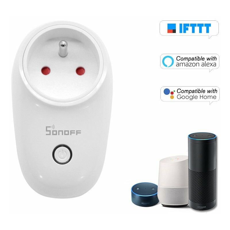 

SONOFF S26 ITEAD Wifi Smart Socket, Adaptador de carga de control remoto inalambrico, Smart Home Power Socket,Blanco, tipo E de la UE