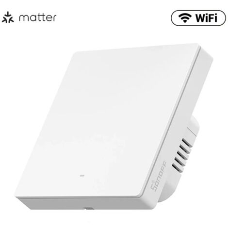 Sonoff SwitchMan Interruttore da Parete Bianco M5-80W Matter Dimensione: 1 Pulsante