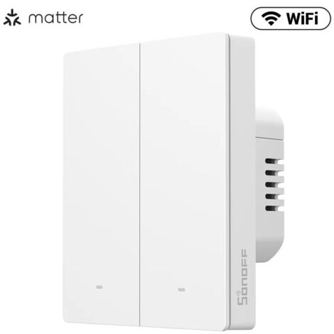 Sonoff SwitchMan Interruttore da Parete Bianco M5-86W Matter  Dimensione: 2 Pulsanti
