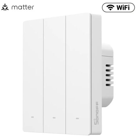 Sonoff SwitchMan Interruttore da Parete Bianco M5-86W Matter Dimensione: 3 Pulsanti