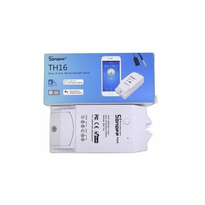 

Sonoff TH16 WiFi - Conmutador inteligente para monitorización de temperatura y humedad