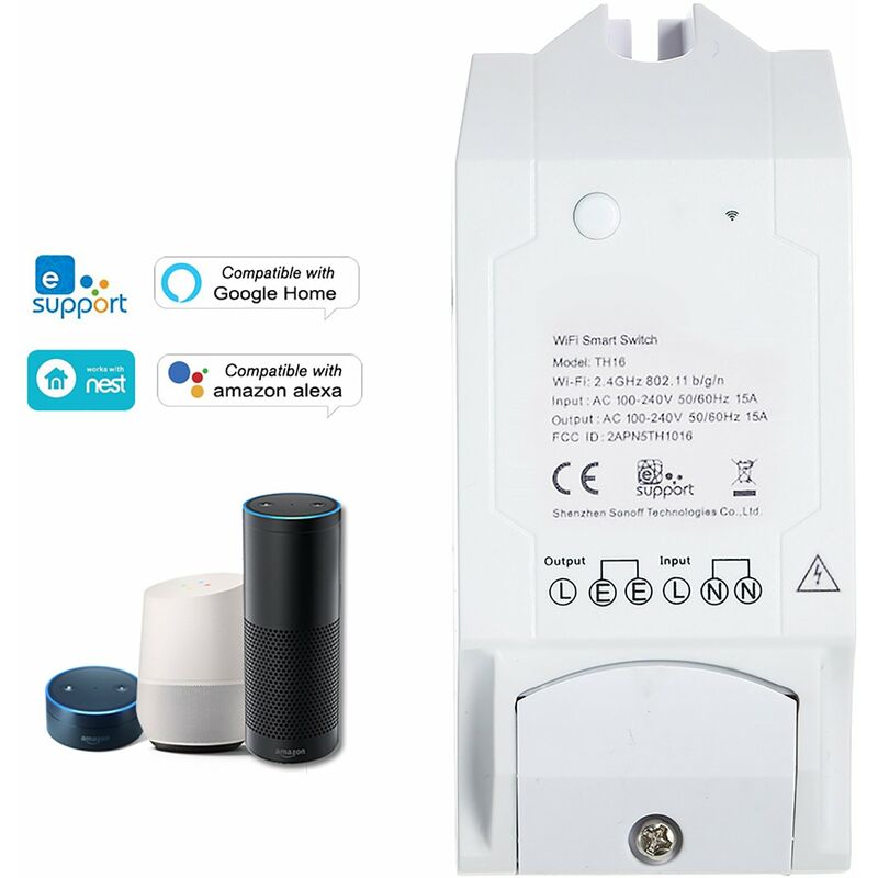 

SONOFF TH16 16A / 3500W Conmutador Wifi inteligente