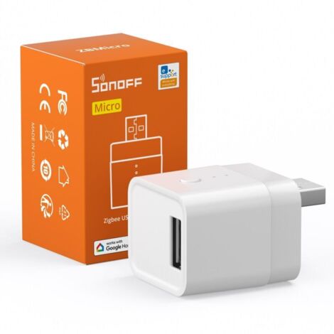 SONOFF ZBMicro ZigBee USB Adapter, Smart Switch for Type A USB Devices, Zigbee USB Smart Adapter, APP Remote Control, Voice Control, Timer Function