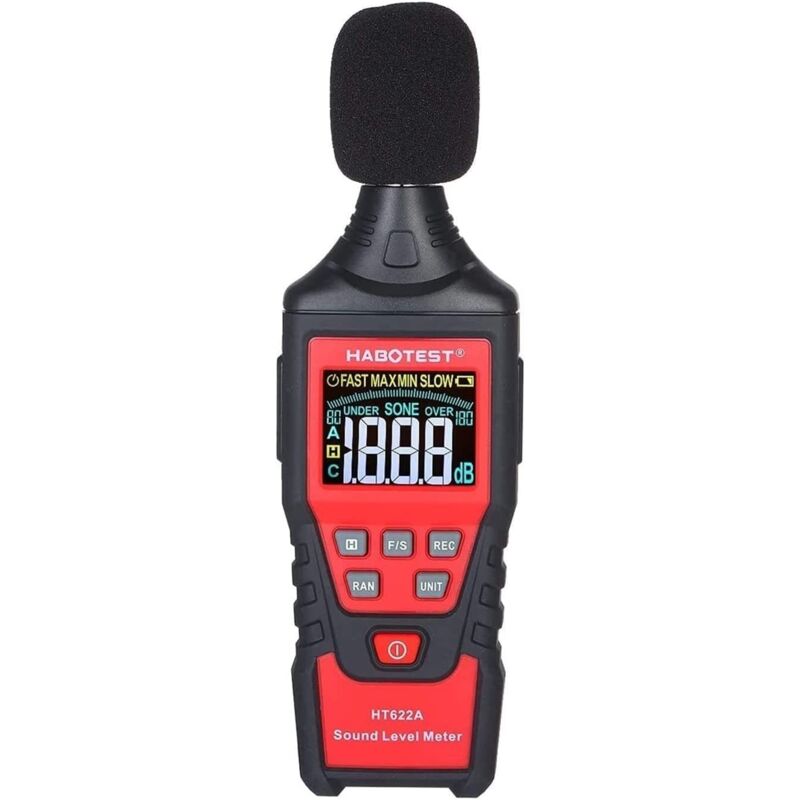 Sonomètre numérique HT622B, écran LCD 30 dB-130 dB, testeur de voix, moniteur de décibels, détecteur de bruit