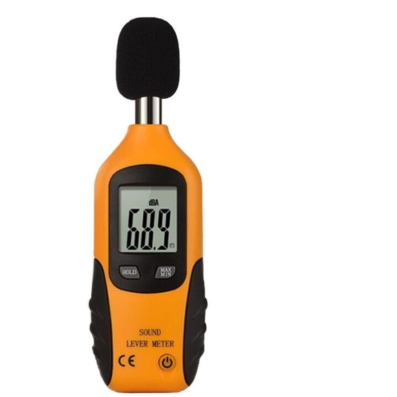 Jalleria - Sonómetro 30-130 dBA, decibelímetro profesional con pantalla retroiluminada (batería de 9 v incluida)