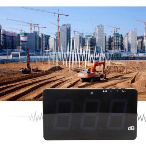XVX Sonómetro digital de alta precisión, sonómetro de pared, decibelímetro de 9,6 pulgadas, medidor de ruido de 30-130 dB, decibelímetro de pared + decibelímetro de pared