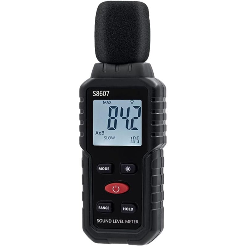 Sonómetro digital, lector de decibelios de 30-130 dB, para medir el ruido, ideal para aulas, calles y hogares.