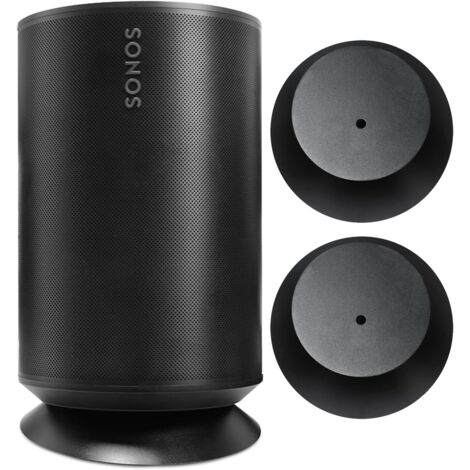 Sonos Era 100 Halterung, Sonos Era 100 Tischhalterung mit integriertem Kabelmanagement, Smart Home Lautsprecher-Zubehörständer (Sonos Era 100, Schwarz, Gelb), 2 Stück